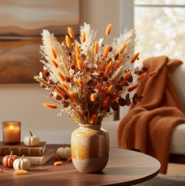 Product Lagurus Bunch Dried Bunny Tail Grass 70 cm 100g in Orange Tones