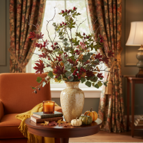 Product Artificial Hawthorn Branch with Red Berries Decoration 110cm