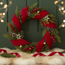 Product Natural Wicker Wreath 40cm for DIY Floral Decorations