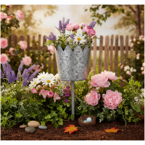 Product Antique-Look Metal Crown Decoration for Flower Beds or Planters, 95cm