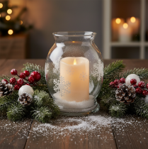 Product Large LED Candle with Timer for Outdoor Use, Warm White, Ø12.5cm, H20cm