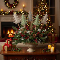 Product Wooden Christmas Tree Sticks for Planters and Tall Arrangements 45cm Set of 6