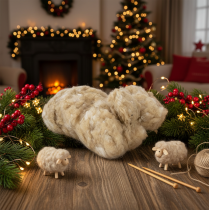 Product Natural Beige Sheep Wool Loose for Crafting and Decorating 250g