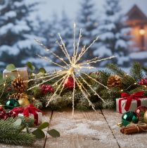Product Decorative LED Polar Star Warm White 29cm Timer Function for Indoor and Outdoor Use