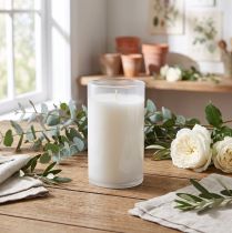 Product Refill candle for grave light white H10cm 12 pcs