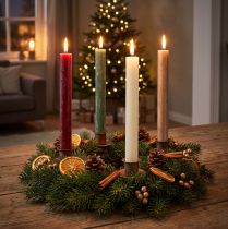 Product Taper candles colored various colors 34mm x 240mm 4pcs