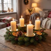 Product Gold Metal Candle Holders Ø8cm with Spikes - Pack of 4