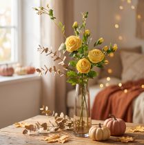 Product Rose branch yellow 100cm