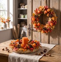 Product Straw wreath craft blank for decorative door and table wreaths 20/4cm 2pcs
