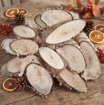 Product Birch wood slices oval birch slices 4-9cm 450g