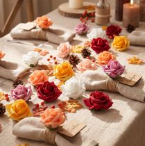 Product Foam Rose Ø4.5cm various colors 36 pcs