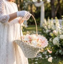 Product Wedding flower girl basket 24cm x 17cm