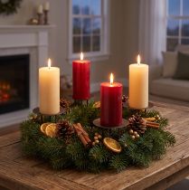 Product Candle holder in brown Ø9cm 4 pcs