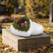 Product Styrofoam heart curved medium 11cm 2pcs