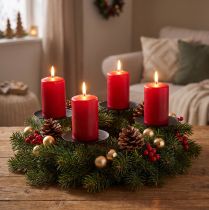 Product Candle holder for sticking Black candle holder Advent Ø6cm 4 pcs