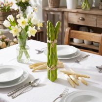 Product Decorative Asparagus Green Artificial Vegetables L22cm Ø1.5cm 3pcs