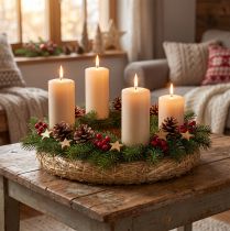 Product Straw wreath blank 30cm 2-piece set for Advent decoration DIY door wreath 30/6cm 2pcs