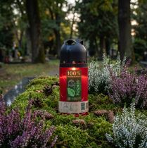 Product Grave Candle Red ICP Compostable Memorial Candle H20cm