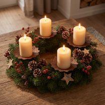 Product Candle holder for sticking Ø11cm H8cm rust effect 4pcs