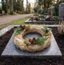 Product Straw wreath Ø18cm - 10 pieces natural - Advent wreath, grave wreath, craft material