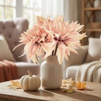 Product Dahlias Artificial Flowers Pink Blossom Ø15cm L28cm 3 pcs