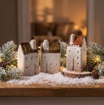 Product Decorative ceramic house set, miniature houses for standing, 7cm, 3 pieces