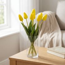 Product Artificial tulip flowers for realistic spring decoration in living room or office, 40cm, 7 pieces