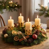 Product Candle Holder Crown Gold 4 Pcs