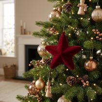 Product Star flocks dark red 10cm