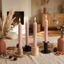 Product Pink Taper Candles Wax Ø21/170mm Set of 6 for Boho Home Décor