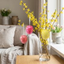Product Decorative Easter Eggs Yellow/Pink/Red Crackle Ø8.5cm 3 pcs