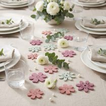 Product Scatter decoration table flowers wood white pink purple 3.5cm 36pcs