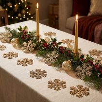 Product Snowflake Gold Christmas Decoration Ø4cm 48 pcs