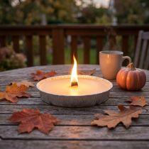 Product Outdoor Candle in Aluminium Tin, Cream, Ø17cm