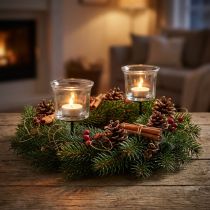 Product Candle holder for tealight glass clear Ø6cm H10cm 2pcs