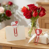 Product Wooden clips heart "Love" decorative heart Valentine's gift 2pcs