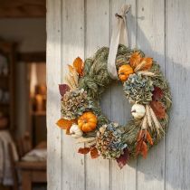 Product Natural door wreath Ø30cm Hay wreath Decorative wreath for country house decor &amp; wedding decor