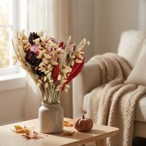 Product Wildflower bouquet Dried flower bouquet Natural Pink Red 30cm