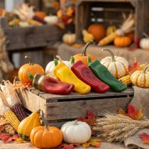 Product Paprika shop window decoration vegetable decoration colorful assorted H14cm 4 pcs