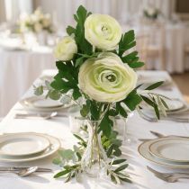 Product Artificial flowers Ranunculus artificial garden flowers white 34cm
