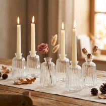 Product Decorative Bottles Candle Holders Mini Vases Glass H11cm 6 Pcs