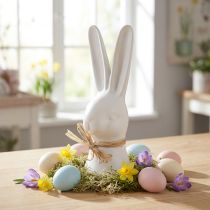 Product Rabbit head decoration Easter bunny white rabbit ceramic 17cm