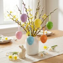Product Easter eggs hanging eggs made of plastic 6.5x10cm 6 pcs