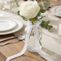 Product Decorative ribbon lace white crochet lace decorative ribbon W12mm L20m