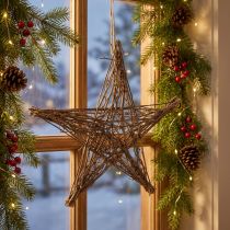 Product Christmas star made of branches decorative star for hanging 50cm