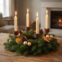 Product Stick candle holder rust brown Ø22mm H10.5cm 12 pcs