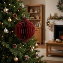 Product Christmas decoration paper Christmas tree decoration Bordeaux H20cm