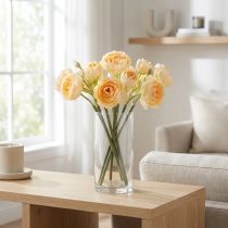Product Ranunculus flower branch for decorative vase arrangements, 32cm, 5 pieces