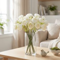 Product Artificial Ranunculus Bouquet, Long-Lasting Flower Decoration for Spring, 32cm, 5 Pieces