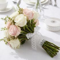 Product Cotton Lace Ribbon with Delicate Border 25mm x 10m White